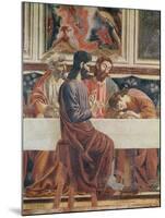 The Last Supper, Detail of Saint John, Saint Peter, Jesus and Judas, 1477-Andrea Del Castagno-Mounted Giclee Print