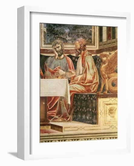 The Last Supper, Detail of St. James the Lesser and St. Simon, C.1447-Andrea Del Castagno-Framed Giclee Print