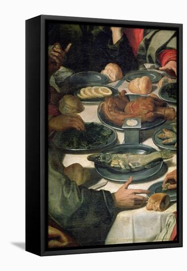 The Last Supper, Detail of the Food-Daniele Crespi-Framed Stretched Canvas