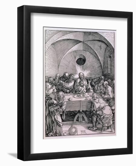 The Last Supper from the "Great Passion" Series, Pub. 1511-Albrecht Dürer-Framed Giclee Print