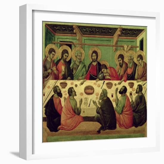 The Last Supper, from the Passion Altarpiece-Duccio di Buoninsegna-Framed Giclee Print