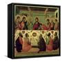 The Last Supper, from the Passion Altarpiece-Duccio di Buoninsegna-Framed Stretched Canvas