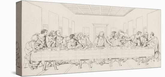 The Last Supper, from the South-West, 19th century-19th Century English School-Stretched Canvas