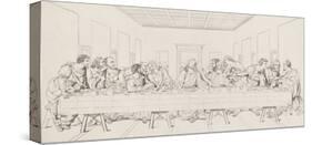 The Last Supper, from the South-West, 19th century-19th Century English School-Stretched Canvas