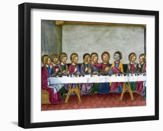 The Last Supper, Jesus, Codex of Predis (1476), Royal Library, Turin, Italy-Prisma-Framed Photographic Print