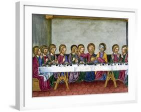 The Last Supper, Jesus, Codex of Predis (1476), Royal Library, Turin, Italy-Prisma-Framed Photographic Print