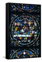The Last Supper, Stained Glass, Chartres Cathedral, France, 1205-1215-null-Framed Stretched Canvas