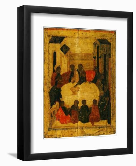 The Last Supper (Tempera and Gold Leaf on Panel)-Russian-Framed Premium Giclee Print