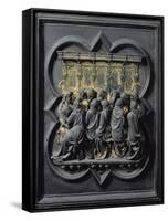The Last Supper, Twelfth Panel of the North Doors of the Baptistery of San Giovanni, 1203-24-Lorenzo Ghiberti-Framed Stretched Canvas