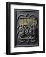 The Last Supper, Twelfth Panel of the North Doors of the Baptistery of San Giovanni, 1203-24-Lorenzo Ghiberti-Framed Giclee Print