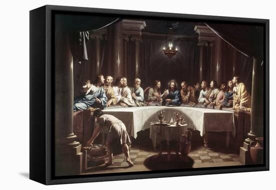 The Last Supper-Philippe De Champaigne-Framed Stretched Canvas