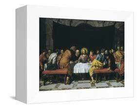 The Last Supper-Frans Pourbus II-Framed Stretched Canvas