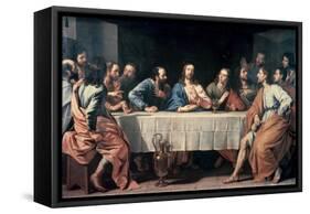 The Last Supper-Philippe De Champaigne-Framed Stretched Canvas
