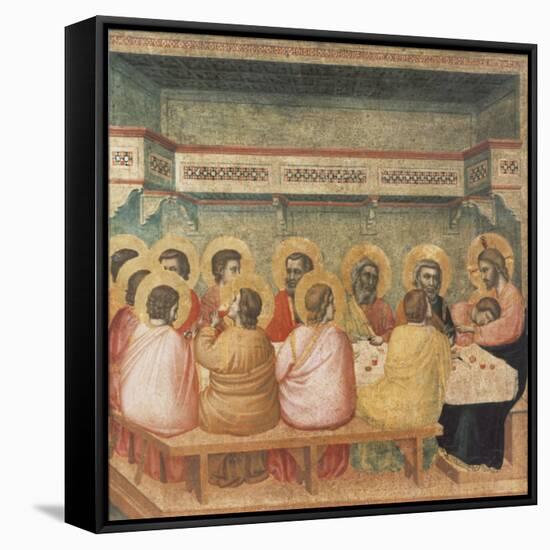 The Last Supper-Giotto di Bondone-Framed Stretched Canvas