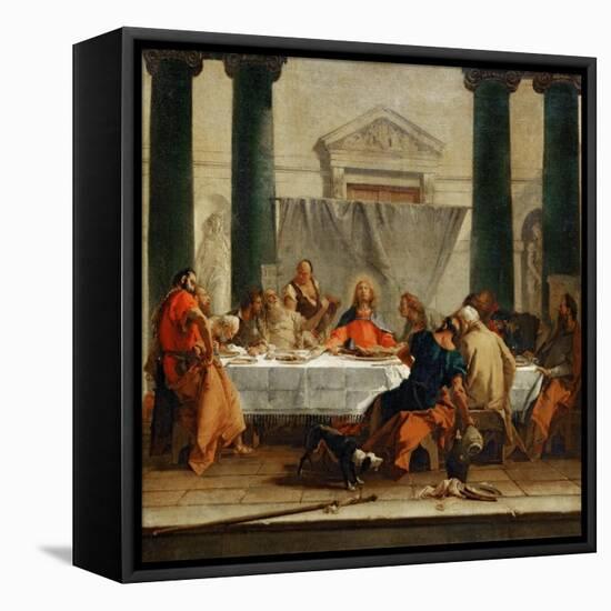 The Last Supper-Giambattista Tiepolo-Framed Stretched Canvas