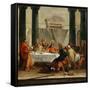 The Last Supper-Giambattista Tiepolo-Framed Stretched Canvas