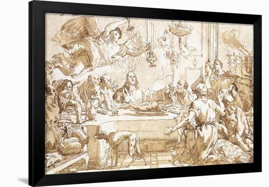 The Last Supper-Giandomenico Tiepolo-Framed Giclee Print