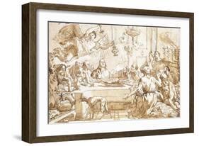 The Last Supper-Giandomenico Tiepolo-Framed Giclee Print