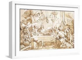 The Last Supper-Giandomenico Tiepolo-Framed Giclee Print
