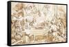 The Last Supper-Giandomenico Tiepolo-Framed Stretched Canvas