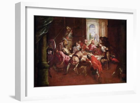 The Last Supper-Jacopo Robusti Tintoretto-Framed Giclee Print