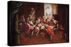 The Last Supper-Jacopo Robusti Tintoretto-Stretched Canvas