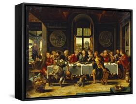 The Last Supper-Pieter Coecke van Aelst (Studio of)-Framed Stretched Canvas