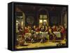 The Last Supper-Pieter Coecke van Aelst (Studio of)-Framed Stretched Canvas