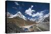 The last village on the Everest Base Camp trek lying at 5100m, Khumbu Region, Nepal, Himalayas-Alex Treadway-Stretched Canvas