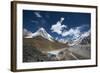 The last village on the Everest Base Camp trek lying at 5100m, Khumbu Region, Nepal, Himalayas-Alex Treadway-Framed Photographic Print