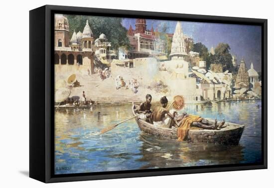 The Last Voyage-A Souvenir of the Ganges, Benares, 1885-Edwin Lord Weeks-Framed Stretched Canvas