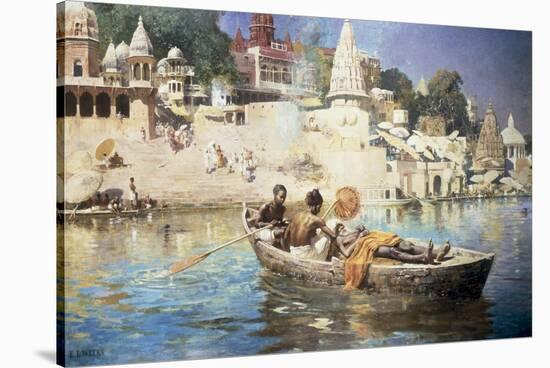 The Last Voyage-A Souvenir of the Ganges, Benares, 1885-Edwin Lord Weeks-Stretched Canvas