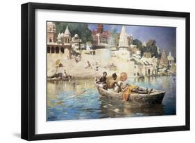 The Last Voyage-A Souvenir of the Ganges, Benares, 1885-Edwin Lord Weeks-Framed Giclee Print