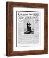 The Last Voyage of Shackleton, Front Page of 'The Children's Newspaper', February 1922-English School-Framed Giclee Print