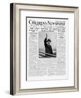 The Last Voyage of Shackleton, Front Page of 'The Children's Newspaper', February 1922-English School-Framed Giclee Print