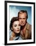 THE LAST WAGON, 1956 directed by DELMER DAVES Felicia Farr and Richard Widmark (photo)-null-Framed Photo