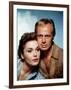 THE LAST WAGON, 1956 directed by DELMER DAVES Felicia Farr and Richard Widmark (photo)-null-Framed Photo