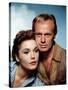 THE LAST WAGON, 1956 directed by DELMER DAVES Felicia Farr and Richard Widmark (photo)-null-Stretched Canvas