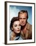 THE LAST WAGON, 1956 directed by DELMER DAVES Felicia Farr and Richard Widmark (photo)-null-Framed Photo