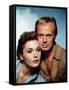 THE LAST WAGON, 1956 directed by DELMER DAVES Felicia Farr and Richard Widmark (photo)-null-Framed Stretched Canvas