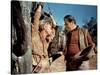 THE LAST WAGON, 1956 directed by DELMER DAVES Richard Widmark and George Matthews (photo)-null-Stretched Canvas