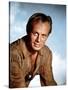 THE LAST WAGON, 1956 directed by DELMER DAVES Richard Widmark (photo)-null-Stretched Canvas