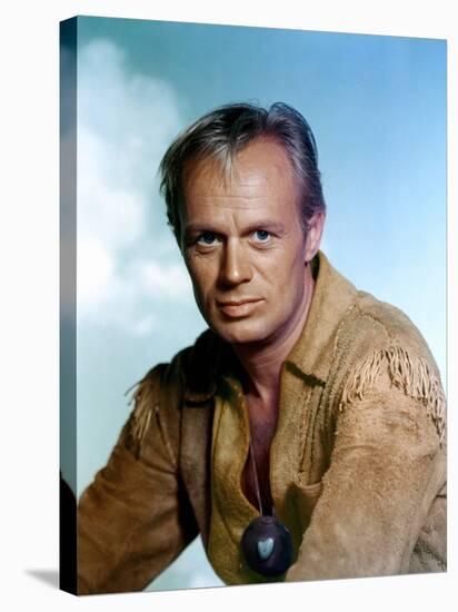 THE LAST WAGON, 1956 directed by DELMER DAVES Richard Widmark (photo)-null-Stretched Canvas