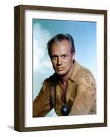 THE LAST WAGON, 1956 directed by DELMER DAVES Richard Widmark (photo)-null-Framed Photo