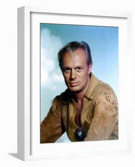 THE LAST WAGON, 1956 directed by DELMER DAVES Richard Widmark (photo)-null-Framed Photo