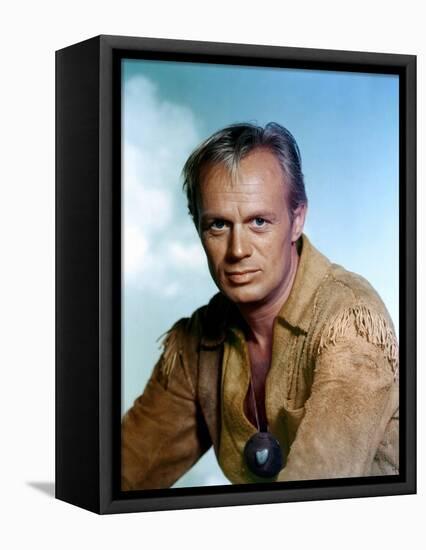 THE LAST WAGON, 1956 directed by DELMER DAVES Richard Widmark (photo)-null-Framed Stretched Canvas