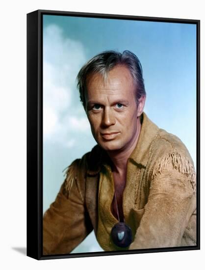 THE LAST WAGON, 1956 directed by DELMER DAVES Richard Widmark (photo)-null-Framed Stretched Canvas
