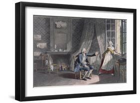 The Last Words of Jean-Jacques Rousseau at Ermenonville in 1778-Jean-Michel Moreau the Younger-Framed Giclee Print