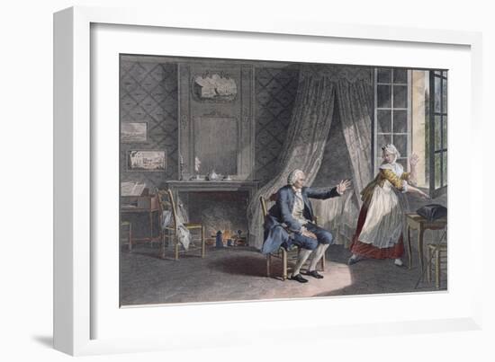 The Last Words of Jean-Jacques Rousseau at Ermenonville in 1778-Jean-Michel Moreau the Younger-Framed Giclee Print