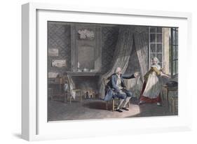 The Last Words of Jean-Jacques Rousseau at Ermenonville in 1778-Jean-Michel Moreau the Younger-Framed Giclee Print